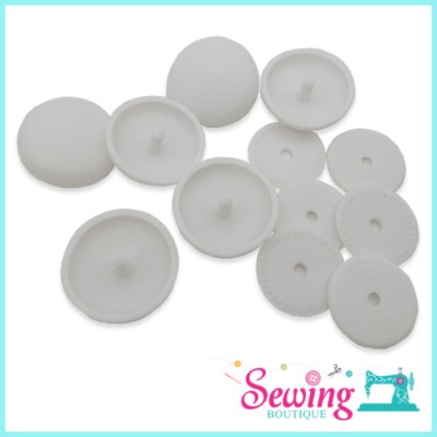 BUTTON - BAG BUCKLE-CIRCLE-PLASTIC-3.5CM(WHITE)